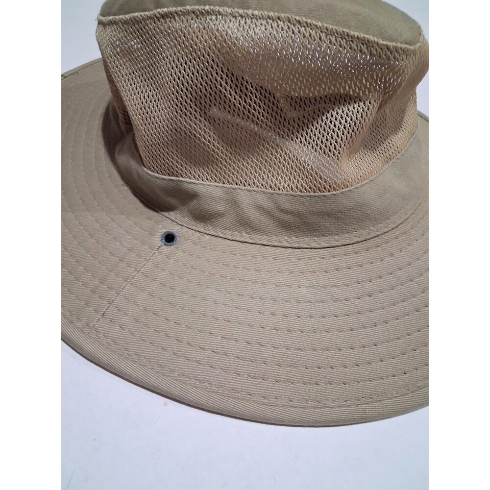DPC Dorfman Pacific Co Hat Cotton Safari Khaki  Mesh Panel Large - Picture 6 of 8
